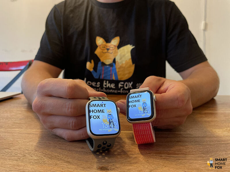 You can see the Apple Watch 8 and the Apple Watch SE.